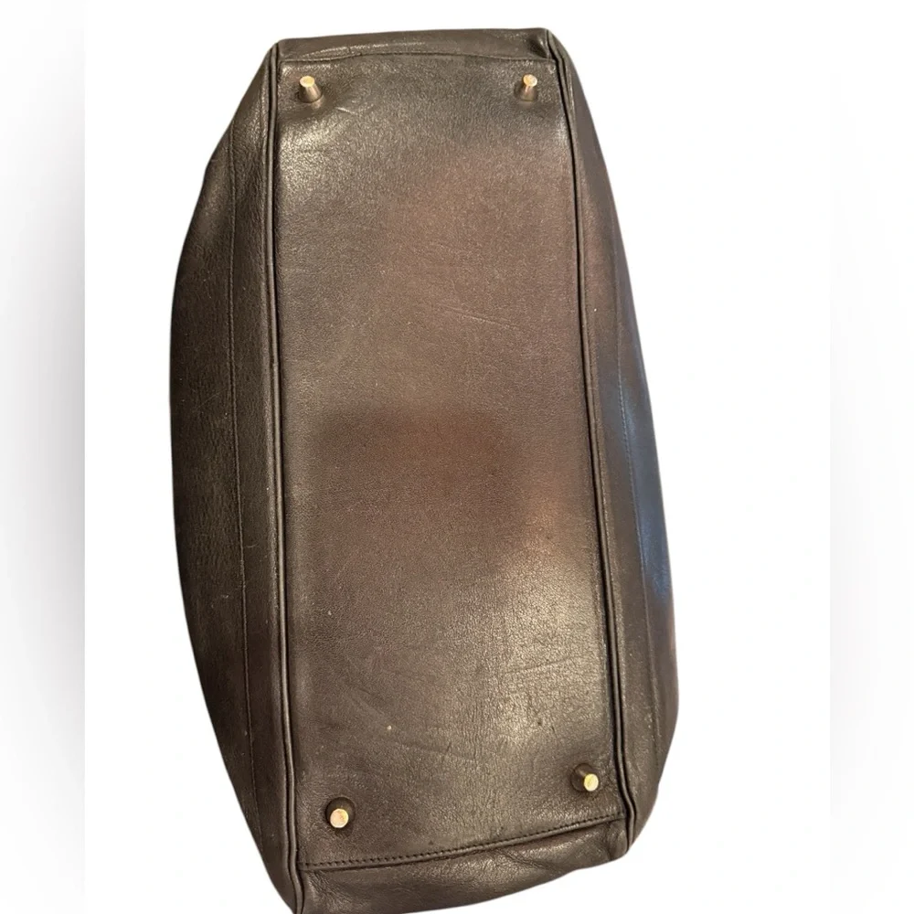 Coach Vintage Legacy Black Leather Tote with Double Handles - Picture 5 of 13